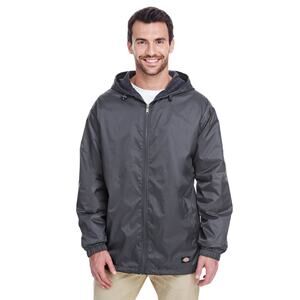 Dickies Youth Fleece-Lined Hooded Nylon Jacket XL Navy Full Zip Drawcord Pockets